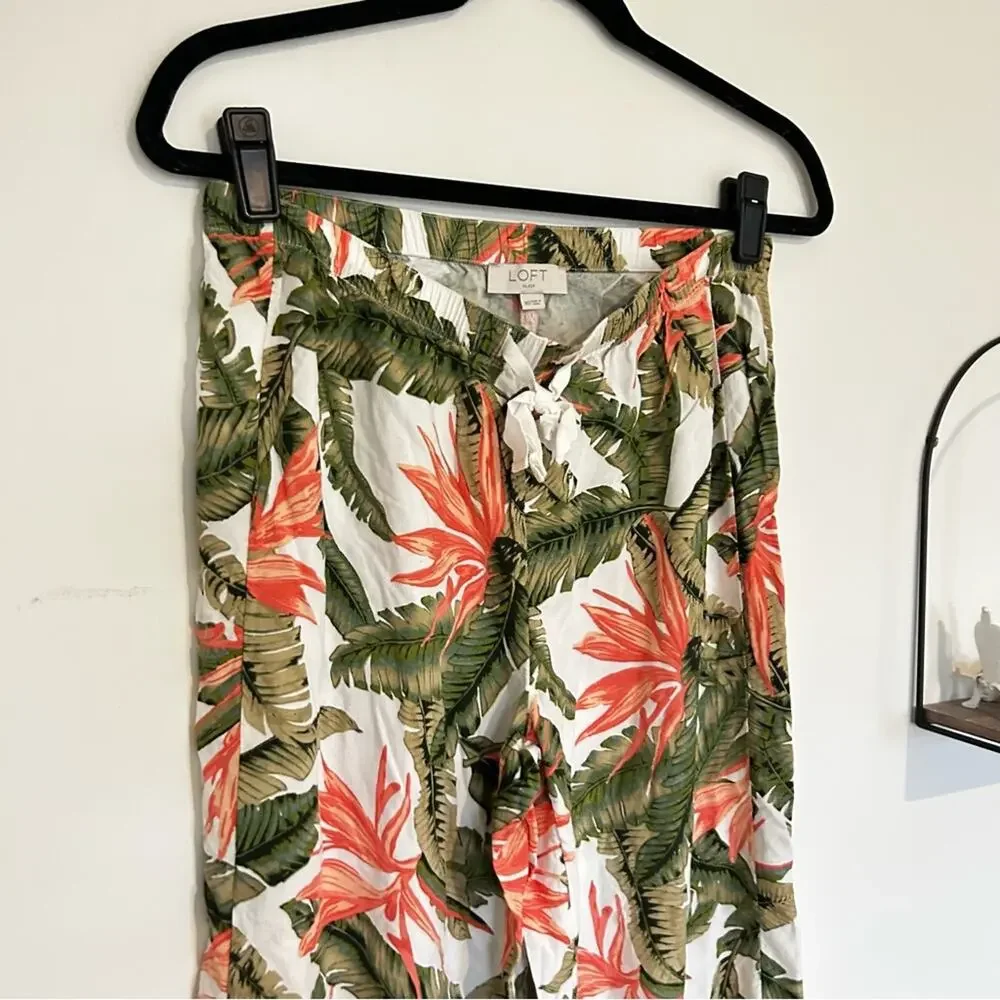 Loft‎ Tropical Floral Print Pajama Pants PJ’s Size XS
